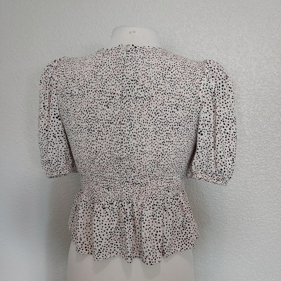 Express Pink & Black Polka Dot Blouse Size M - Picture 8 of 12